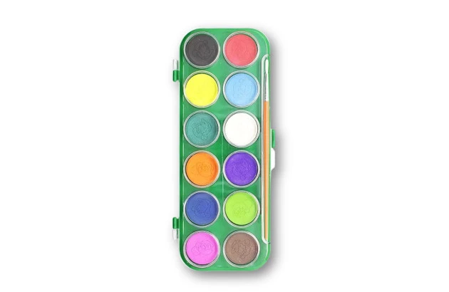AQUARELA 12 CORES ESTOJO EM PASTILHA 28MM LEO&LEO - 4193