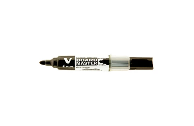 MARCADOR PARA QUADRO BRANCO RECARREGAVEL V-BOARD MASTER PRETO PILOT | PONTA MÉDIA