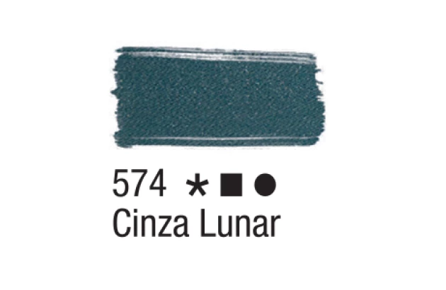 TINTA PARA TECIDO FOSCA 37ML CINZA LUNAR 574 ACRILEX 4140