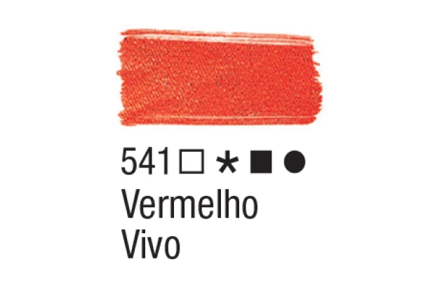 TINTA PARA TECIDO FOSCA 37ML VERMELHO VIVO 541 ACRILEX 4140
