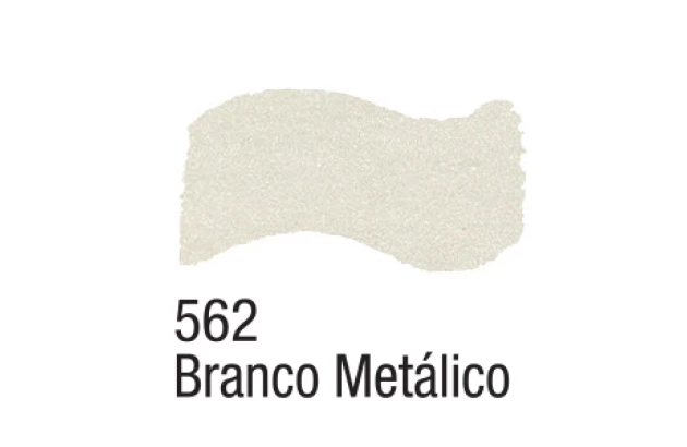 TINTA ACRÍLICA METÁLICA METAL COLORS 37ML BRANCO METÁLICO 562 ACRILEX 3640