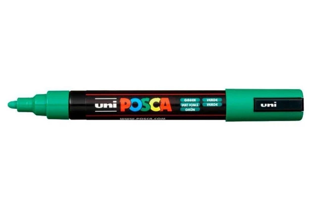 CANETA POSCA PC-5M 1.8 A 2.5 MM VERDE BULLET UNI-BALL