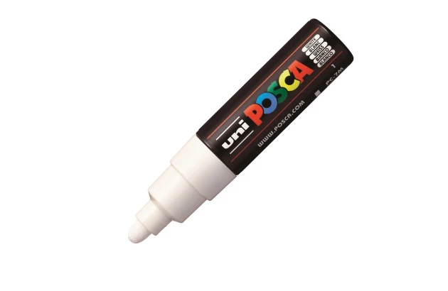 CANETA POSCA PC-7M 14.5 A 5.5 MM BRANCA BULLET UNI-BALL