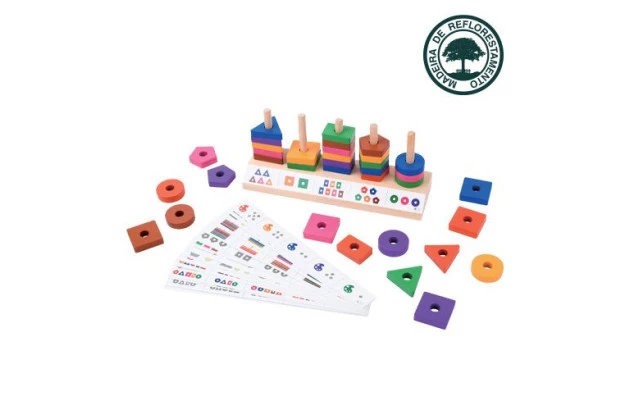 BRINQUEDO EDUCATIVO INTERPRETAR E SOMAR EM MADEIRA +3ANOS - EDUCA PLAY | LINHA INCLUSIVA