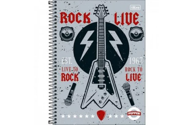 CADERNO CAPA DURA PEPPER MASCULINO 16 MATERIAS TILIBRA