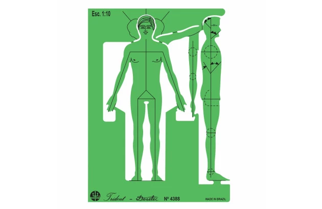 GABARITO FIGURA HUMANA 1:10 4388 TRIDENT