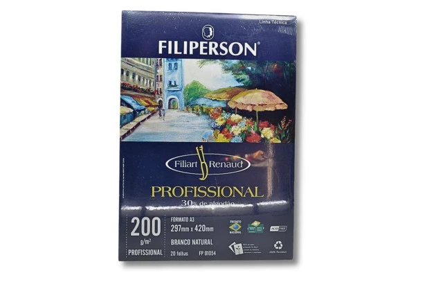 BLOCO TÉCNICO FILIART REAUD PROFISSIONAL A3 BRANCO 200G/M² 20 FOLHAS - FILIPERSON 1054