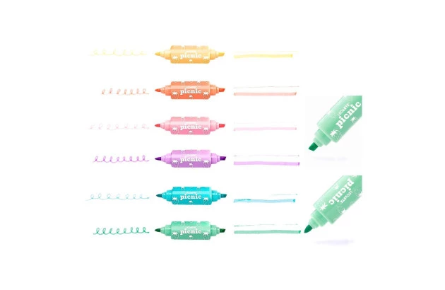 MARCA TEXTO MINI 2 PONTAS BOMBOM PICNIC COR CANDY SORTIDO LEO&LEO - 94117