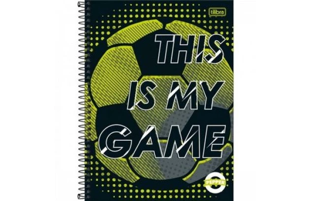 CADERNO UNIVERSITÁRIO 12 MATÉRIAS 192 FOLHAS CAPA DURA PEPPER MASCULINO TILIBRA