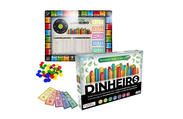 JOGO DE TABULEIRO FINANCEIRO ADMINISTRANDO SEU DINHEIRO - PAIS E FILHOS