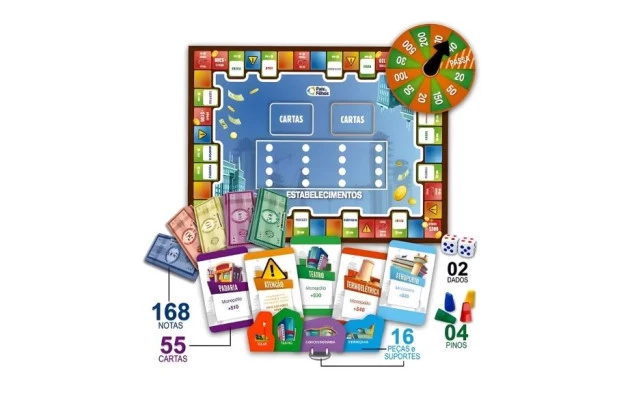 JOGO DE TABULEIRO O PEQUENO EMPRESARIO | + 6 ANOS - 2 A 4 JOGADORAS | PAIS & FILHOS