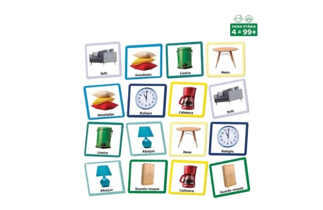 JOGO DA MEMÓRIA O QUE TEM NA CASA? LINHA SENIOR - PAIS E FILHOS 792553-1