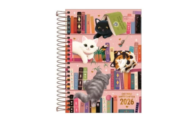 AGENDA ESPIRAL CAPA DURA M3 PURRFECT 2026 TILIBRA