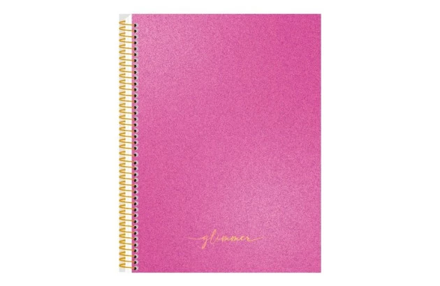 CADERNO COLEGIAL CAPA DURA 10 MATERIAS 160 FOLHAS GLIMMER ANIMATIVA