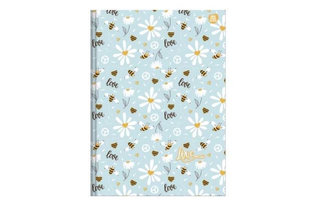 CADERNO COSTURADO CAPA DURA 80 FOLHAS LOVE ANIMATIVA