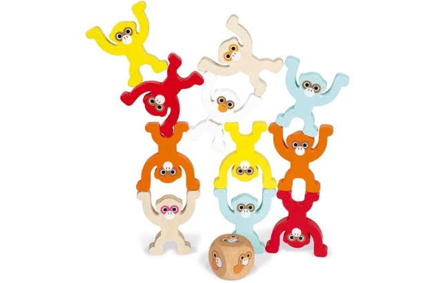 JOGO DE EQUILIBRIO MACACO PIRAMIDE ACIMA DE 3 ANOS JANOD