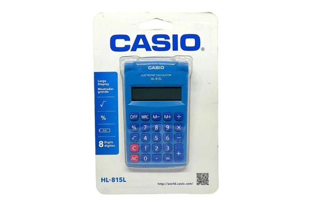 CALCULADORA DE BOLSO CASIO 8 DÍGITOS HL-815L-BU AZUL