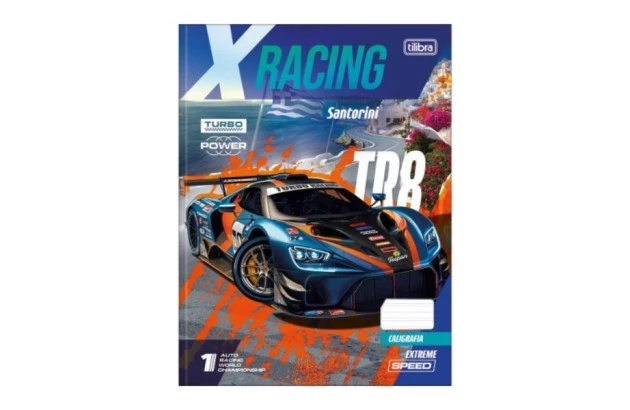 CADERNO DE CALIGRAFIA CAPA DURA COSTURADO 40 FOLHAS X RACING 187X245MM - UNIDADE | TILIBRA