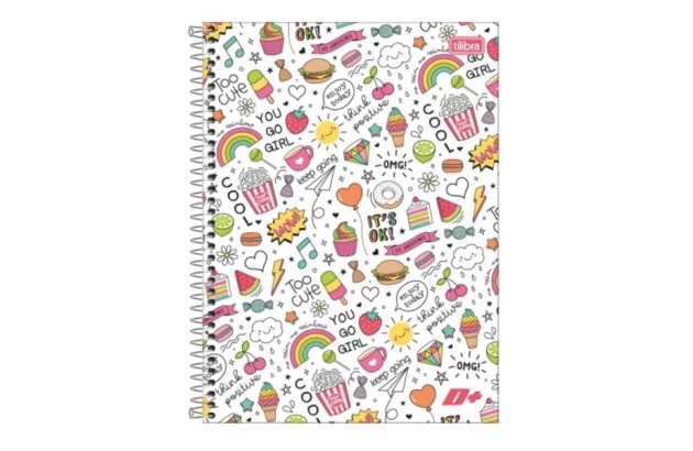 CADERNO UNIVERSITÁRIO CAPA DURA 20 MATÉRIA 400 FOLHAS 200X275 D+ FEMININO SORTIDO TILIBRA