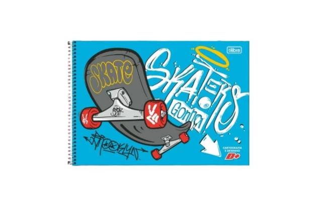 CADERNO DE DESENHO CAPA DURA 96 FOLHAS D+ MASCULINO SORTIDO 200X275MM - UNIDADE | TILIBRA