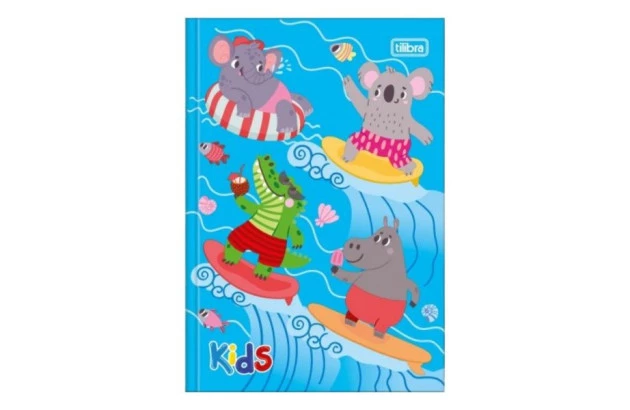 CADERNO 1/4 CAPA DURA COSTURADO 48F KIDS MASCULINO 140X200MM SORTIDO - UNIDADE | TILIBRA