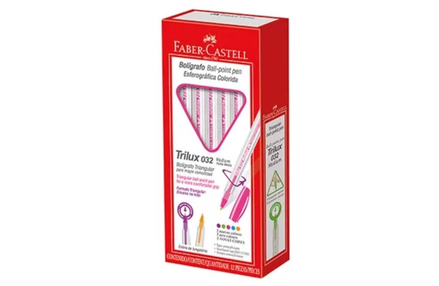 CANETA ESFEROGRAFICA ROSA 1.0 TRILUX 032 FABER CASTELL