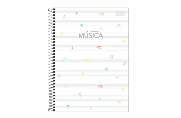 CADERNO DE MÚSICA CAPA FLEXÍVEL 48 FOLHAS PEQUENO 205X149 MM - UNIDADE | TILIBRA
