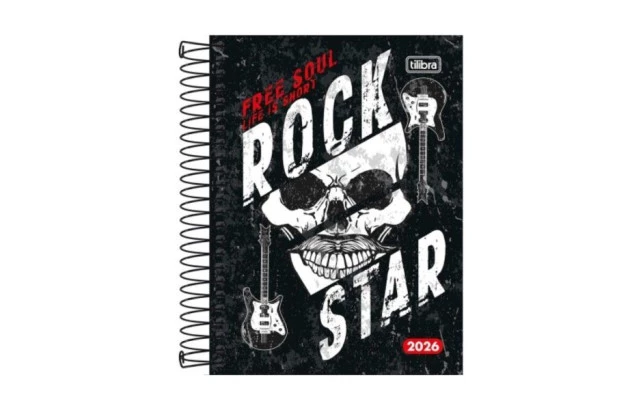 AGENDA ESPIRAL CAPA DURA M4 PEPPER MASCULINA 2026 TILIBRA