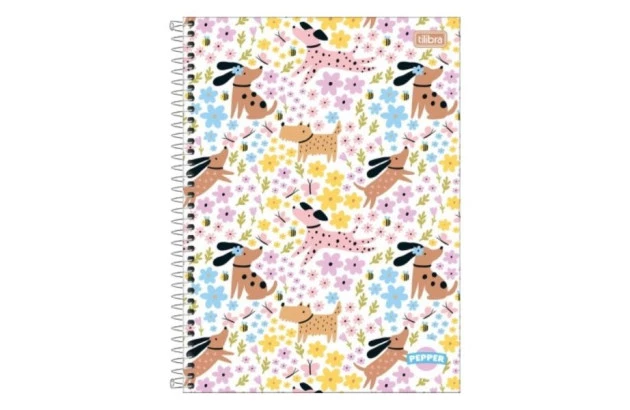 CADERNO UNIVERSITÁRIO CAPA DURA 16 MATÉRIA 256 FOLHAS 200X275 PEPPER FEMININO SORTIDO TILIBRA