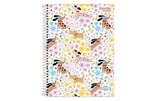 CADERNO UNIVERSITÁRIO CAPA DURA 20 MATÉRIA 320 FOLHAS 200X275 PEPPER FEMININO SORTIDO TILIBRA