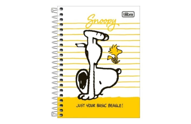 CADERNETA ESPIRAL CAPA DURA 80 FOLHAS SNOOPY 110X154MM UNIDADE | TILIBRA