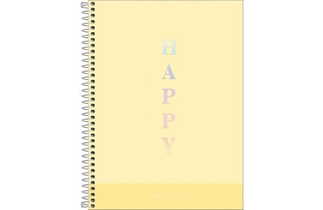 CADERNO UNIVERSITÁRIO CAPA DURA 1 MATÉRIA 80 FOLHAS 200X275 HAPPY SORTIDO TILIBRA