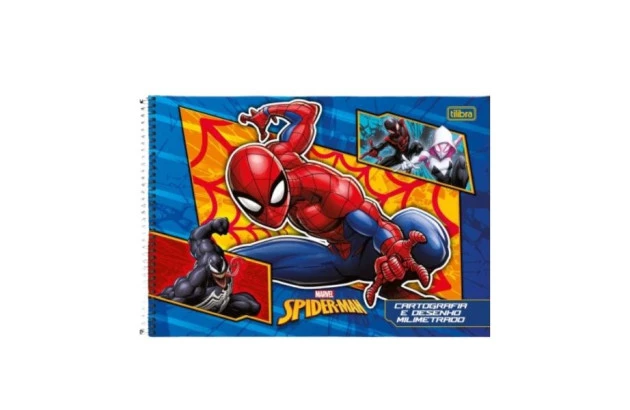 CADERNO DE DESENHO CAPA DURA 80 FOLHAS SPIDERMAN  200X275MM - UNIDADE | TILIBRA