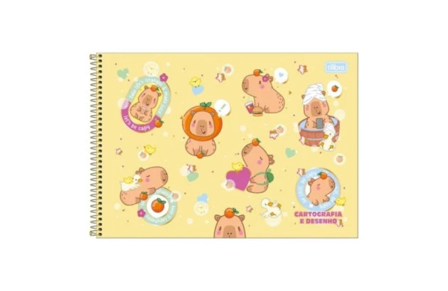 CADERNO DE DESENHO CD 80F CAPYCLUB TILIBRA