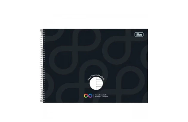 CADERNO MEIA PAUTA AMPLIADA CAPA DURA 40 FOLHAS 70G/M² NEURO SORTIDO 200X275MM - UNIDADE | TILIBRA