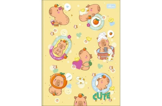 CADERNO UNIVERSITÁRIO COSTURADO CAPA DURA 80F CAPYCLUB 200X275MM - UNIDADE | TILIBRA