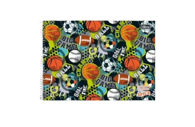 CADERNO DE DESENHO CAPA DURA 80 FOLHAS SPICE SORTIDO 200X275MM - UNIDADE | TILIBRA