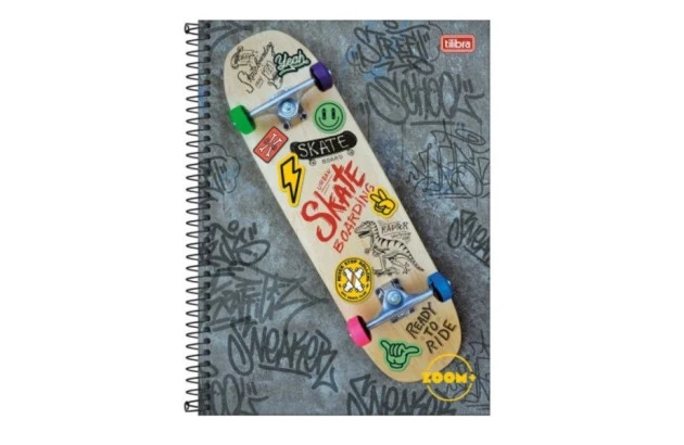 CADERNO UNIVERSITÁRIO CAPA DURA 10 MATÉRIA 200 FOLHAS 200X275 ZOOM+ MASCULINO SORTIDO TILIBRA