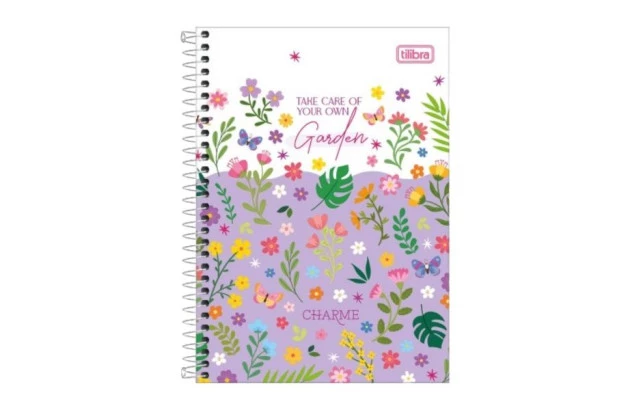 CADERNO 1/4 CAPA DURA ESPIRAL 80F CHARME 140X200MM - UNIDADE | TILIBRA