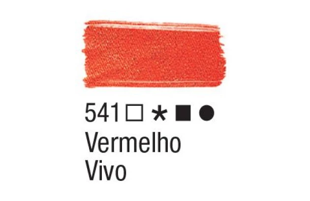 TINTA PARA TECIDO FOSCA 37ML VERMELHO VIVO 541 - UNIDADE | ACRILEX 4140
