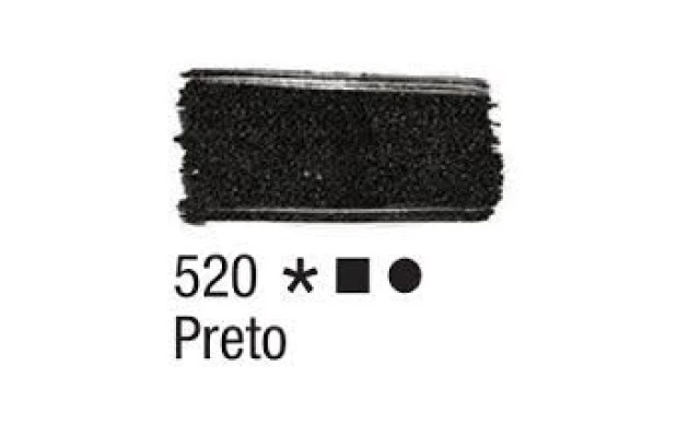 TINTA PARA TECIDO FOSCA 37ML PRETO 520 - UNIDADE | ACRILEX 4140