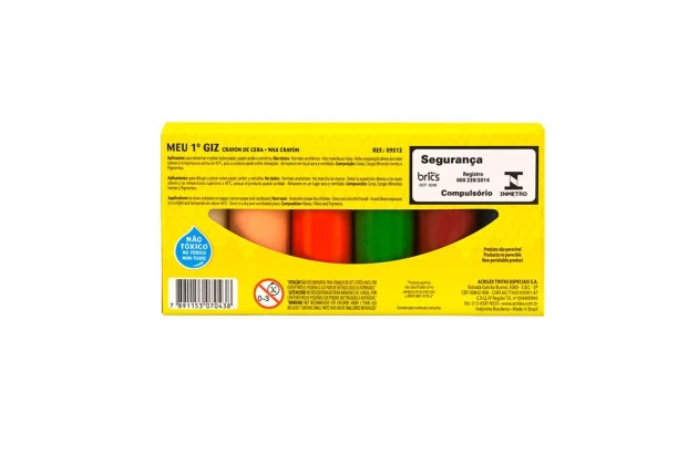 MEU PRIMEIRO GIZ DE CERA 12 CORES 370G ACRILEX 9512