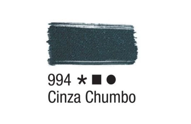 TINTA PARA TECIDO FOSCA 37ML CINZA CHUMBO 994 - UNIDADE | ACRILEX 4140