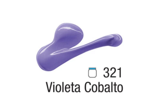 TINTA ACRÍLICA PARA TELA ACRYLIC COLORS 20ML VIOLETA COBALTO 321 - UNIDADE | ACRILEX 13123