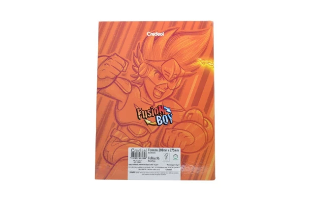 CADERNO UNIVERSITARIO COSTURADO CD 96F FUSION BOY CREDEAL 282328