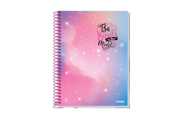 CADERNO CAPA DURA COLEGIAL 10 MATERIAS 160 FOLHAS MOMENTS CREDEAL
