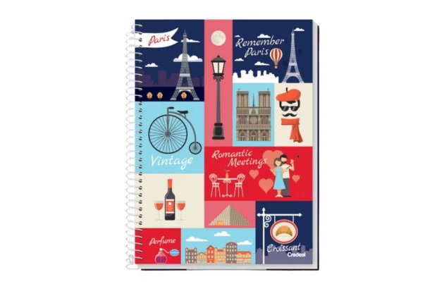 CADERNO UNIVERSITÁRIO 16 MATÉRIAS 224 FOLHAS CAPA DURA MY COLLECTION FEMININO CREDEAL