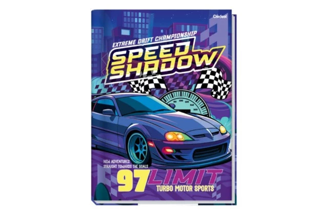 CADERNO UNIVERSITARIO COSTURADO CD 80F SUPERCARS CREDEAL 274262