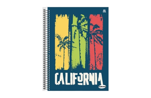 CADERNO CAPA DURA 20 MATERIAS 400 FOLHAS KBOM FEMININO ANIMATIVA