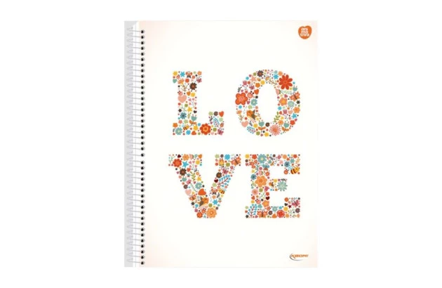 CADERNO CAPA DURA 10 MATERIAS 160 FOLHAS KBOM FEMININO ANIMATIVA